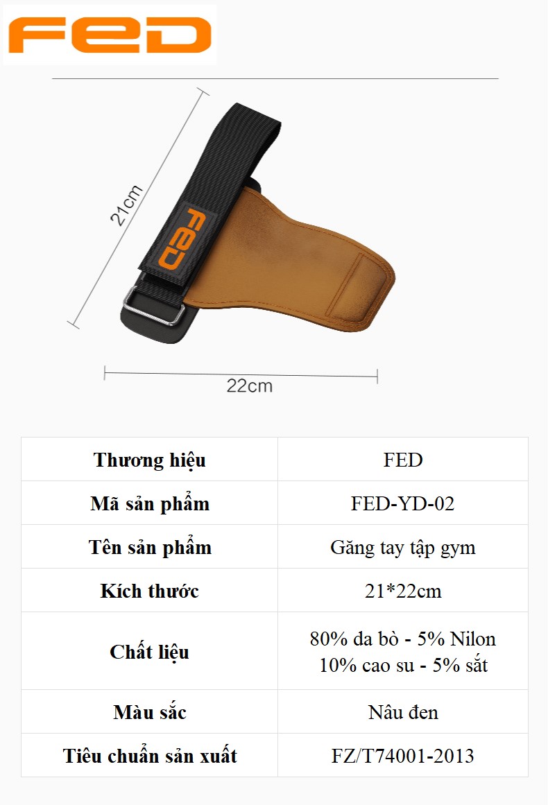 Găng tay tập gym, dây kéo lưng Lifting Straps FED-YD-02 -