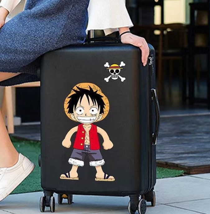 Vali Kéo Du Lịch In Hình One Piece Dễ Thương Chất Liệu PC+ABS Dày Dặn 4 Bánh Xe Xoay 360 Độ Hàng Sẵn Kho Đủ Size 20/22/24/26 inch