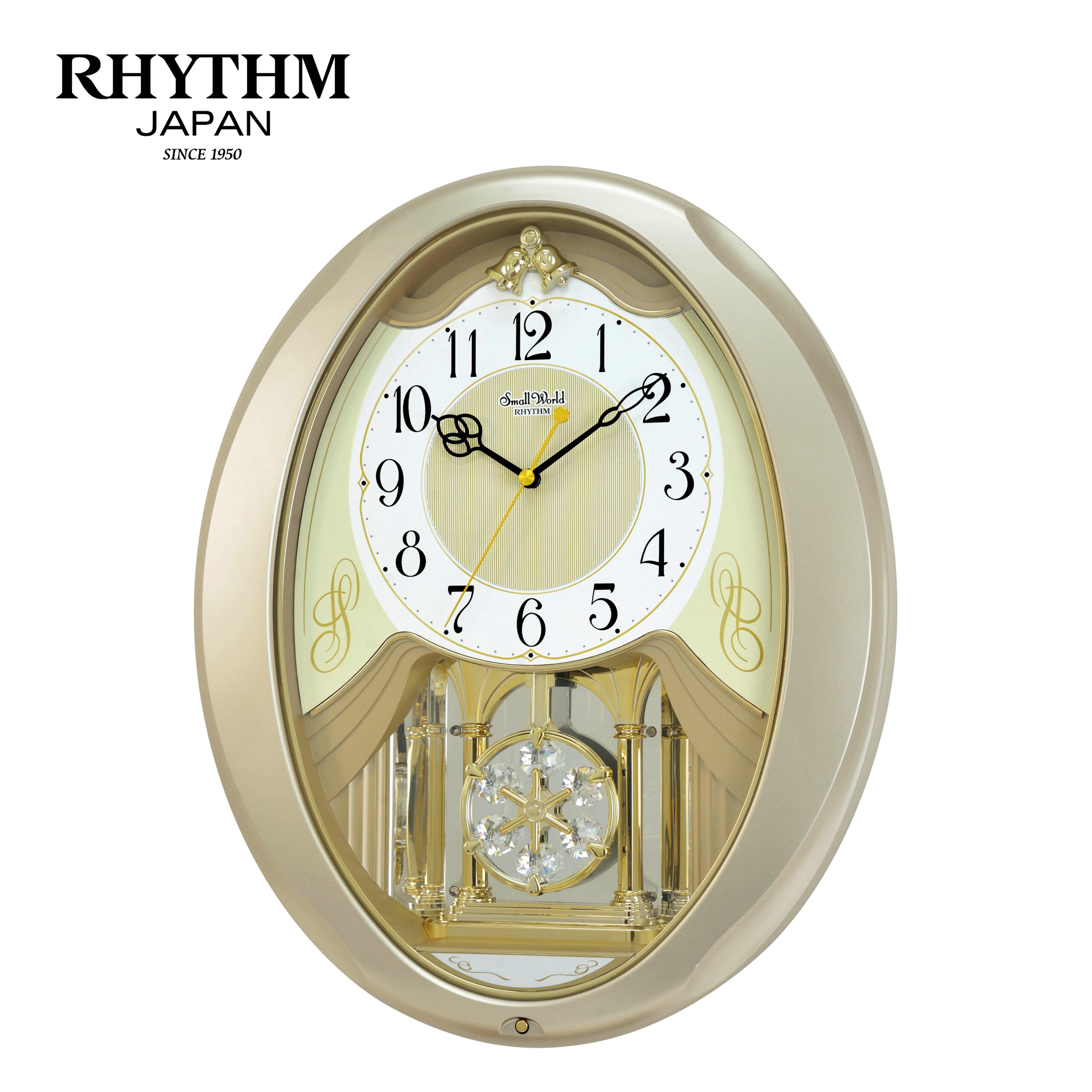 Đồng hồ treo tường Nhật Bản Rhythm 4MJ447WU18 – KT 35.2 x 43.3 x 7.3cm, Dùng PIN.