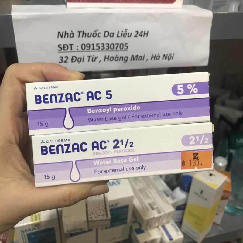 BENZAC AC 2,5% và 5% Gel hỗ trợ giảm mụn