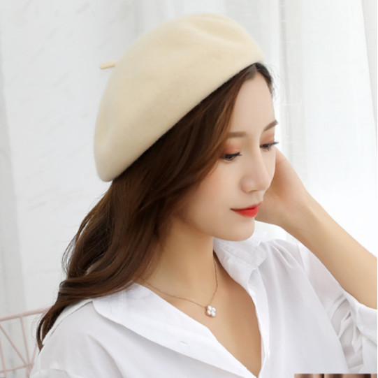 Mũ nồi dạ phong cách Hàn, nón bánh tiêu thời trang
