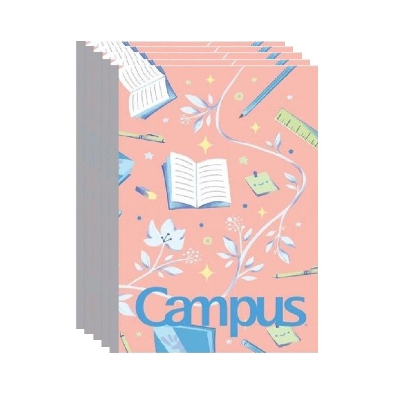 Lốc 5 quyển vở kẻ ngang 200 trang B5 Enjoy The Moment Campus  BETM200 / NB-BETM200