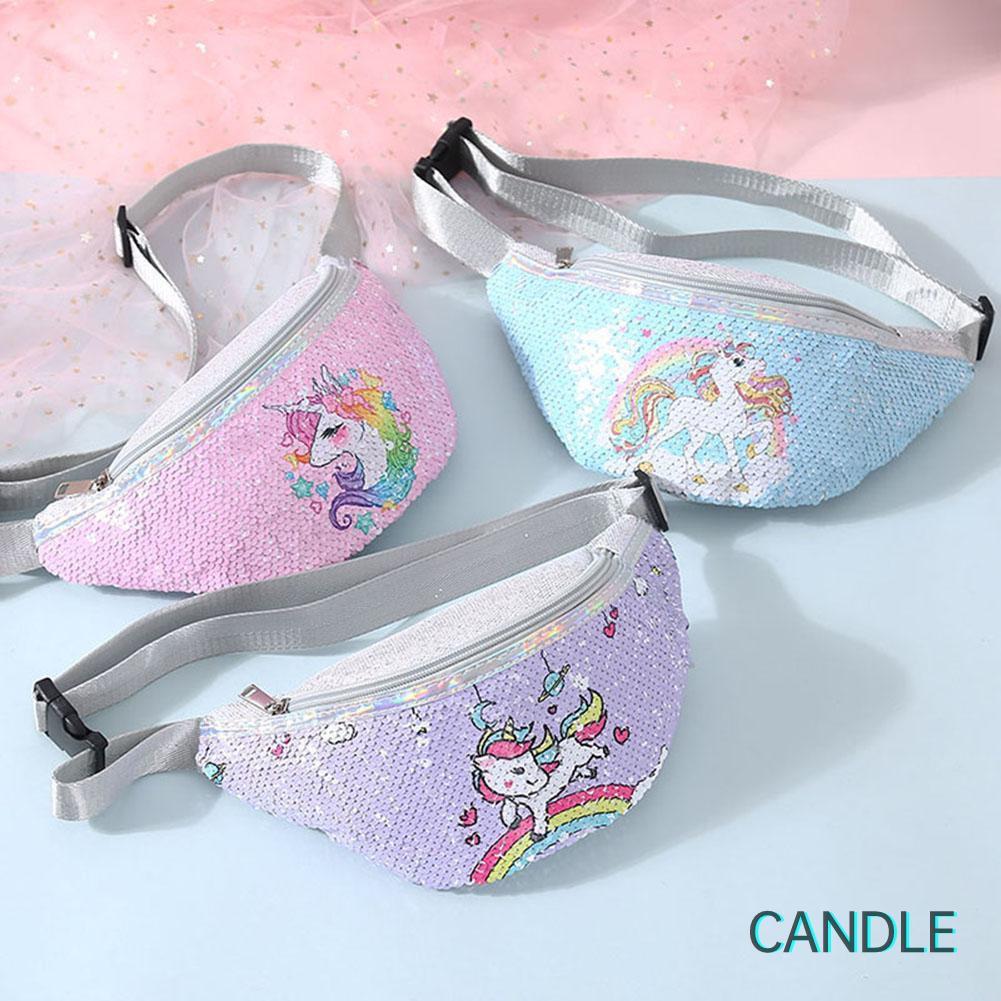 Túi Đeo Chéo Hình Ngựa Pony Đính Kim Sa Lấp Lánh Cho Bé Gái