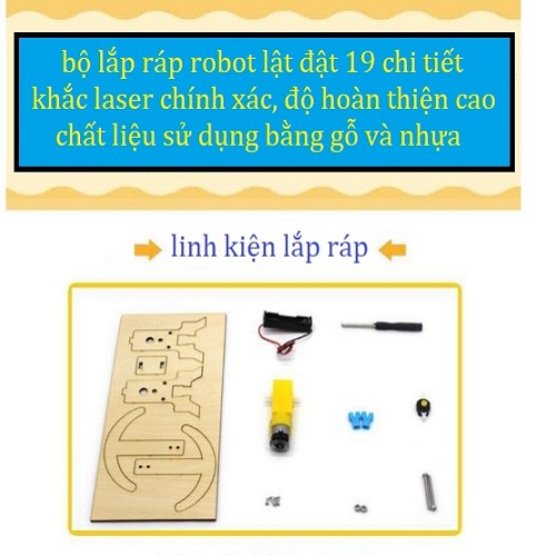 BỘ KIT LẮP RÁP ROBOT LẬT ĐẬT 19 CHI TIẾT