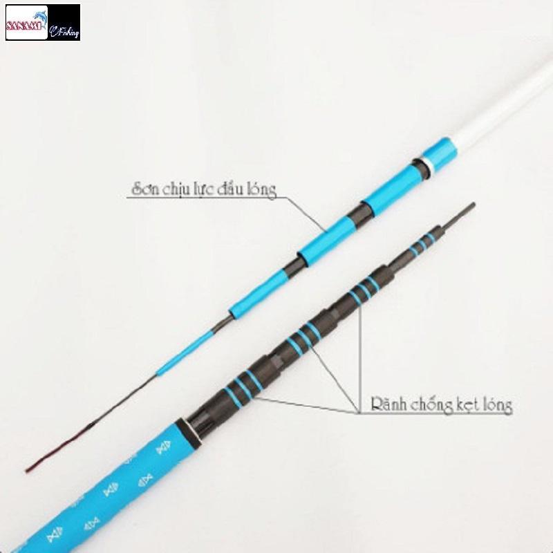 Cần câu tay câu đài Bạch Kinh Thiên xanh Opal 6H 8H 10H tặng kèm ngọn phụ CD28 CT14 - Sanami Fishing