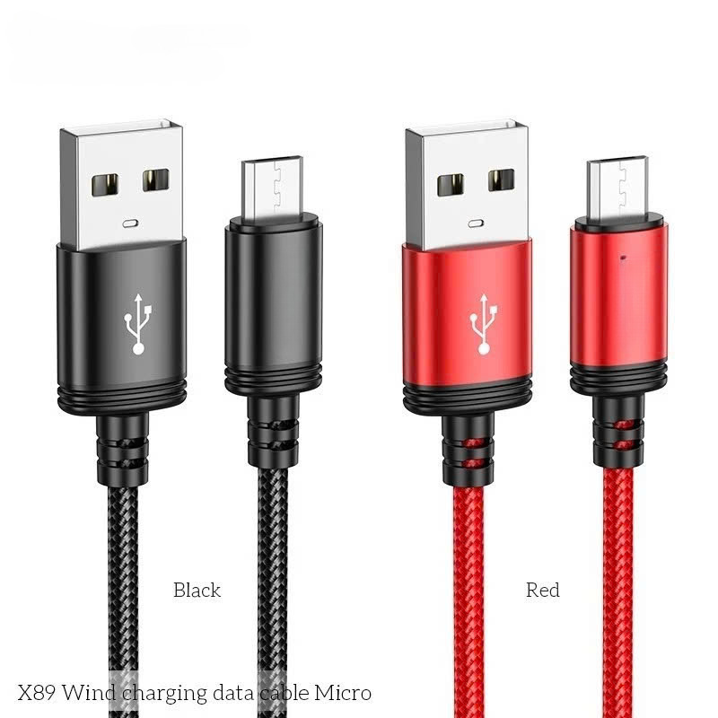 Cáp sạc nhanh 2.4A và truyền dữ liệu cho android Cổng Micro USB Dây Dù Bền Bỉ 1m [Hàng chính hãng] Giao Màu Ngẫu Nhiên