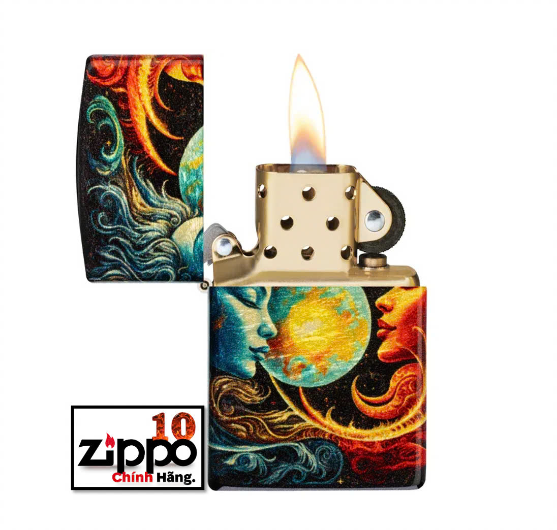 Bật lửa Zippo 46563 Sun and Moon Design - Chính hãng 100%