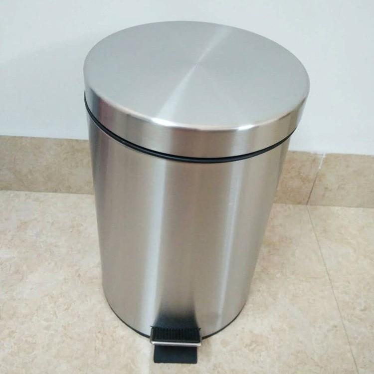 Thùng rác inox đạp chân dung tích - 12L