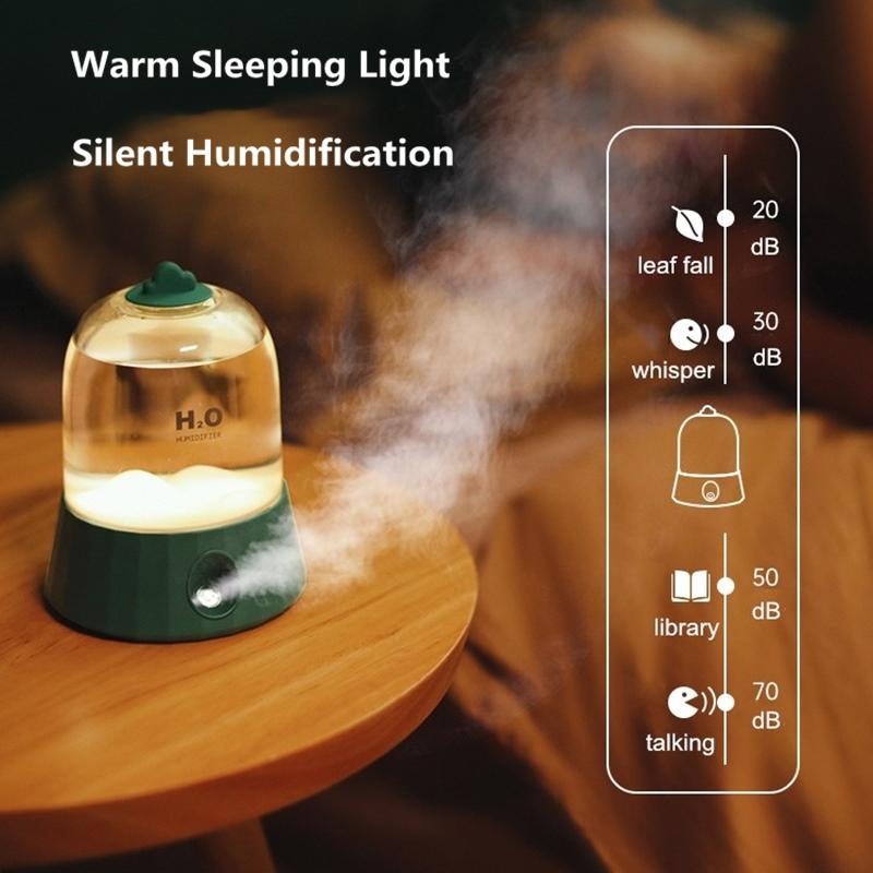 2000MAh Pin Sạc Máy Tạo Độ Ẩm Không Khí Di Động Không Dây Du Lịch USB Nước Máy Khuếch Tán Tinh Dầu Siêu Âm Thanh Máy Phun Sương Tạo Độ Ẩm Đèn Cho Quà Tặng