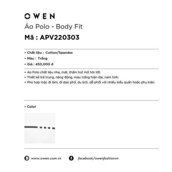 OWEN - Áo polo ngắn tay Owen chất cotton 220320 220321 - Áo thun có cổ Owen