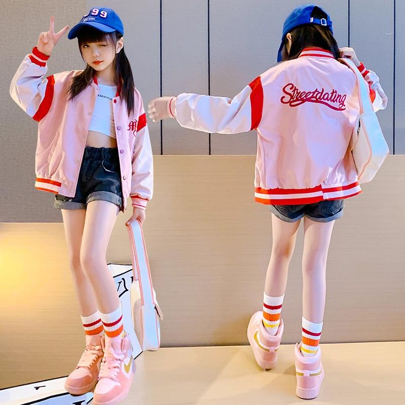 AK67 Size120-170 Áo khoác bomber bé gái.đẹp y hình Thời trang trẻ Em hàng quảng châu