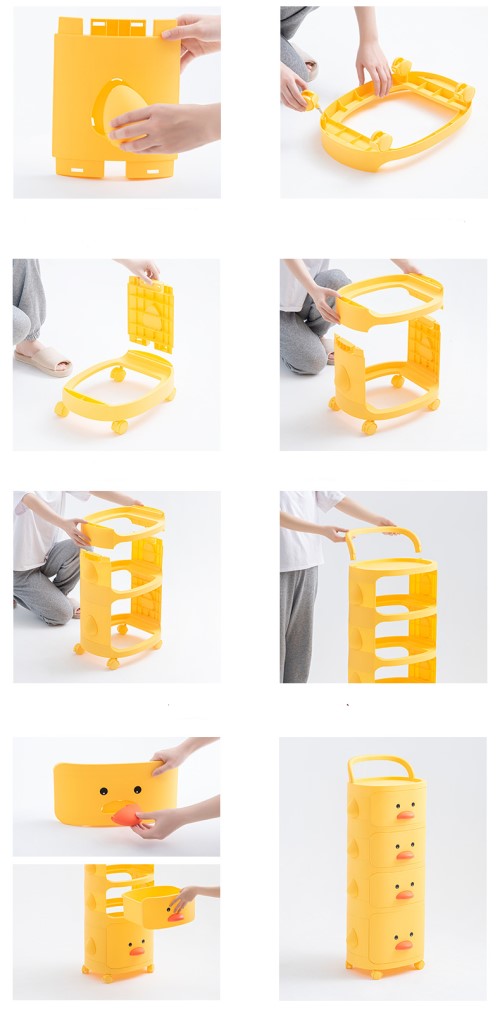 Kệ Xe Đẩy Vịt Vàng Vuông Siêu Xinh