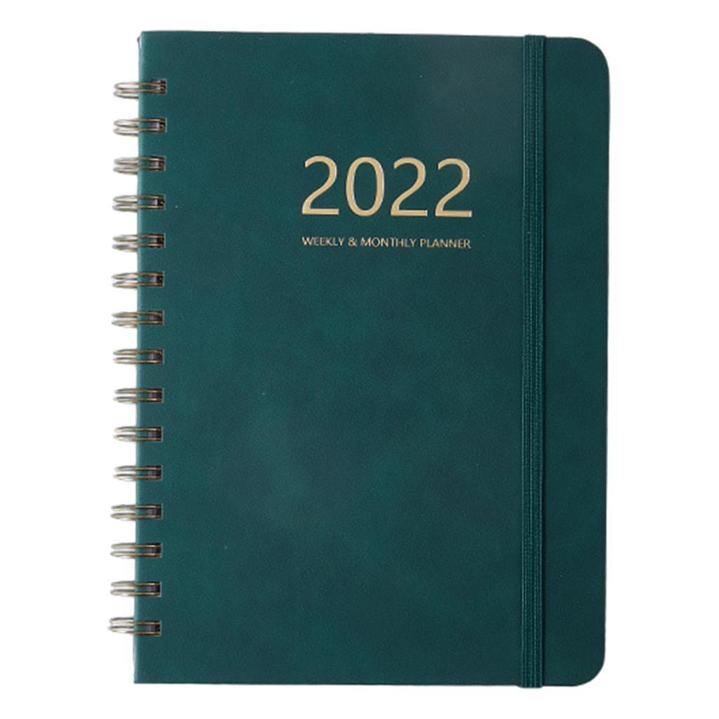 Daily Account Notebook Pen Holder Noting  Lists for Business New Year Green
