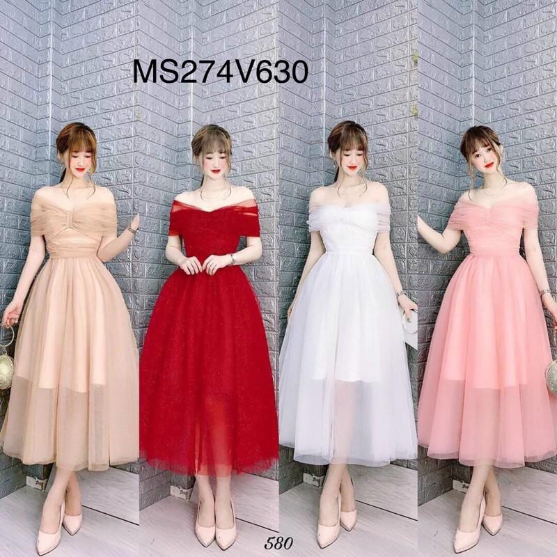 ĐẦM XOÈ 2 DÂY NHÚN LƯỚI NGỰC SIÊU XINH - MS274VMM MM