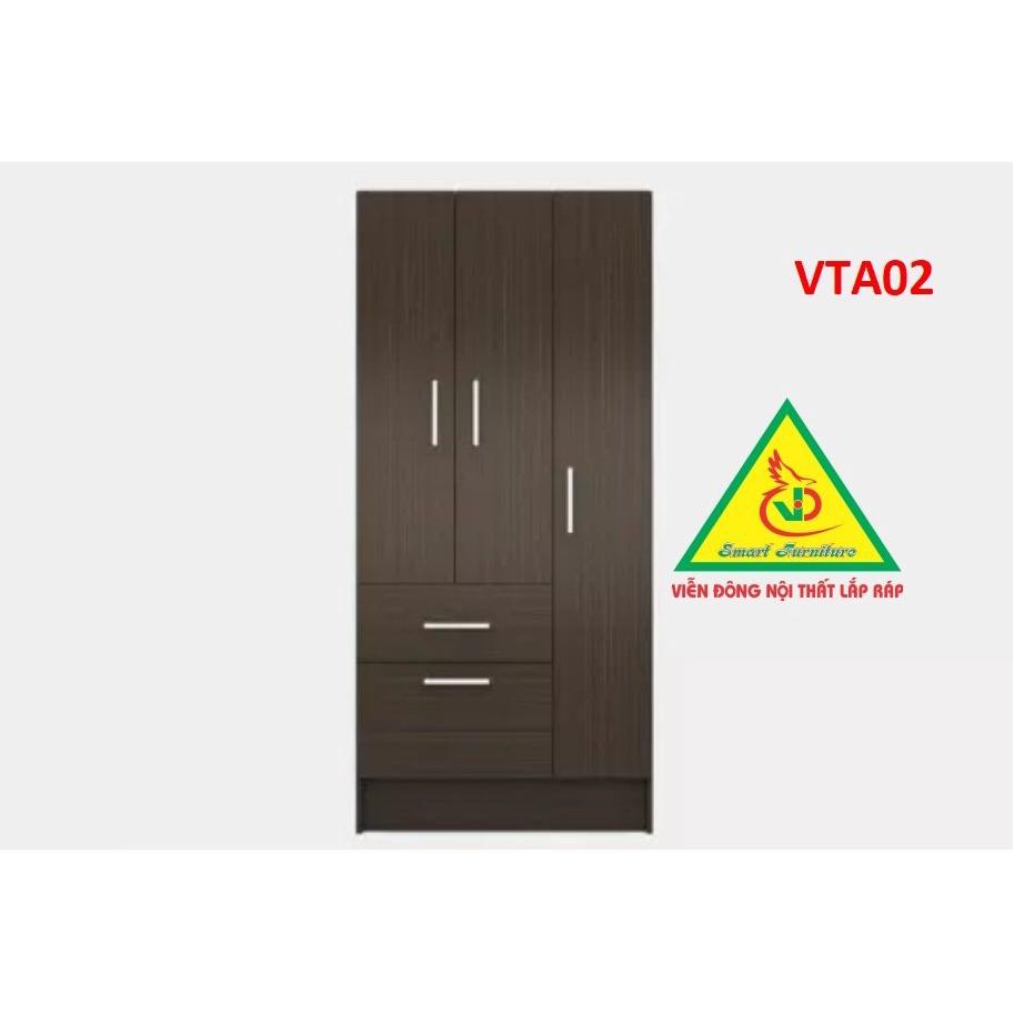 Tủ quần áo thiết kệ hiện đại - Tủ quần áo gỗ MDF VTA02 - Nội thất lắp ráp Viendong Adv