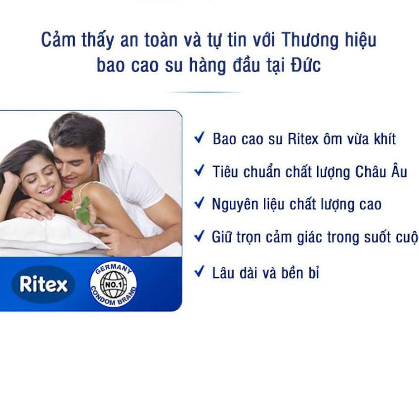 Bao cao su Ritex Delay kéo dài thời gian hộp 3 bao - Hàng nhập khẩu chính hãng