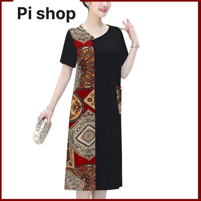 Đầm Suông Trung Niên, Đầm Hằng Ngày, Đi Tiệc Thời Trang Cho Mẹ , Bà