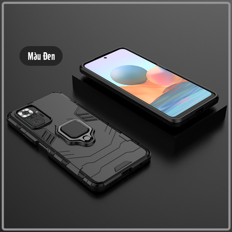 Ốp lưng cho Xiaomi Redmi Note 10 Pro iRON MAN IRING Nhựa PC cứng viền dẻo chống sốc