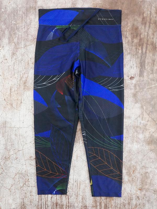 Quần Legging Lửng Oysho Printed Blue Legging- SIZE M