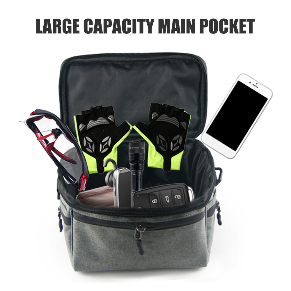 Bicycle Handlebar Bag Cycling Bike Front Tube Bag Bike Pannier Shoulder Bag Carrier Pouch