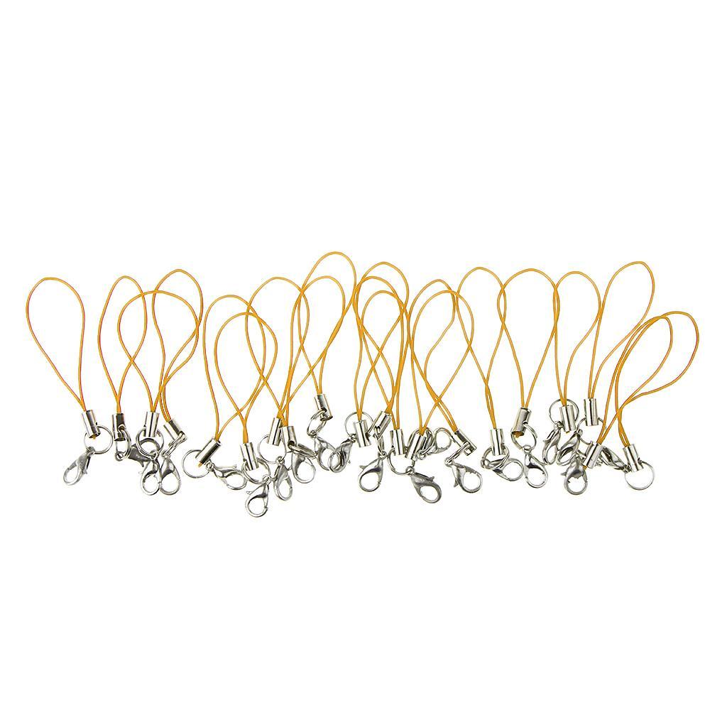 3-5pack 20pcs DIY Mobile Cellphone Keychain Lanyard Charms DIY Rope Yellow