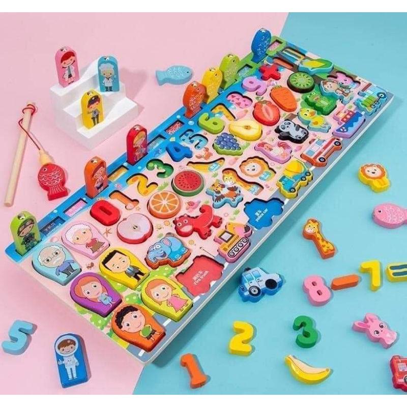 BỘ ĐỒ CHƠI GỖ THÔNG MINH CHO BÉ NHIỀU CHI TIẾT LOẠI 1