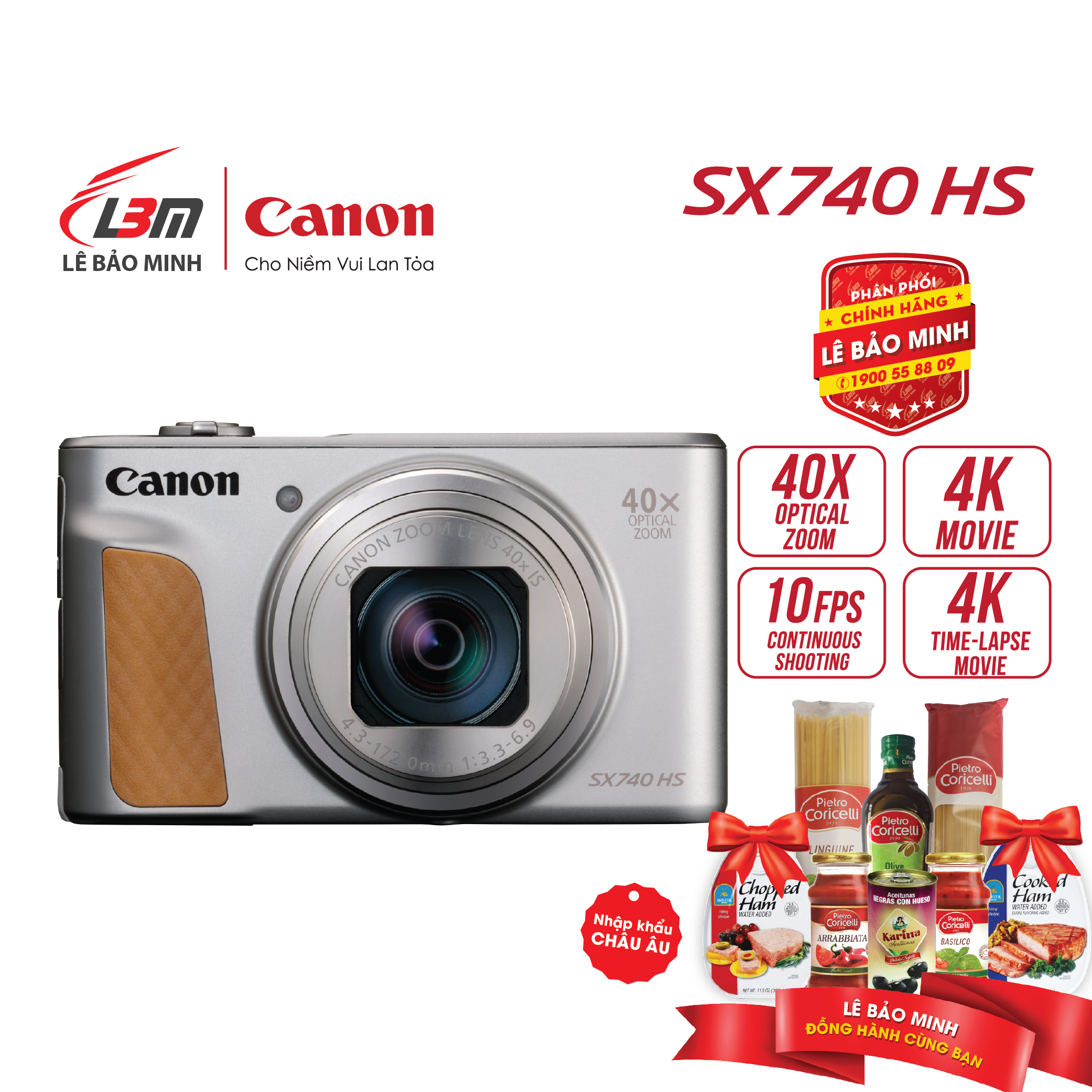 Máy ảnh Canon Powershot SX740 HS - Hàng Chính Hãng Lê Bảo Minh