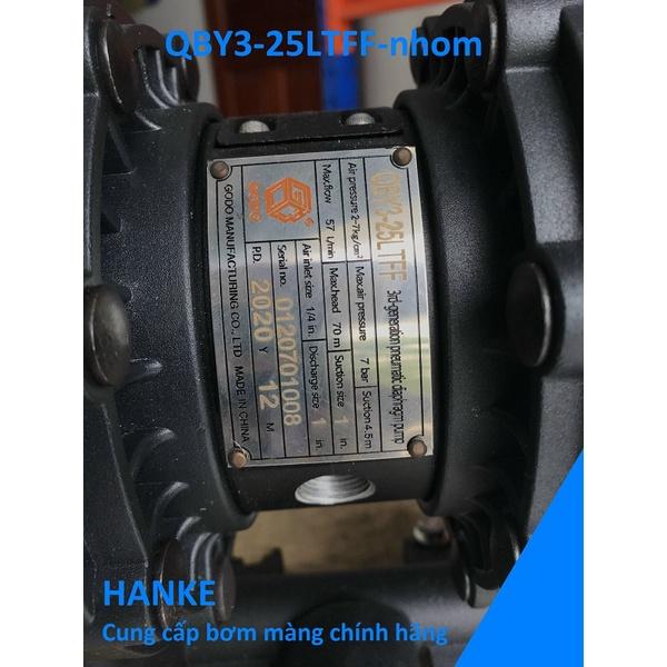 Máy bơm màng khí nén thân nhôm, GODO QBY3-25LTFF