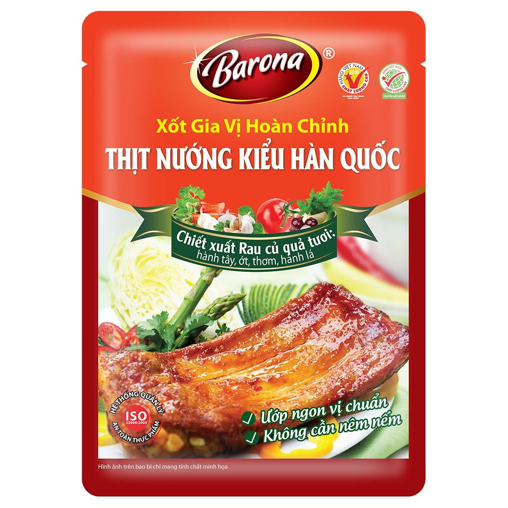 Xốt Gia Vị Hoàn Chỉnh BARONA - Thịt Nướng Kiểu Hàn Quốc 80g
