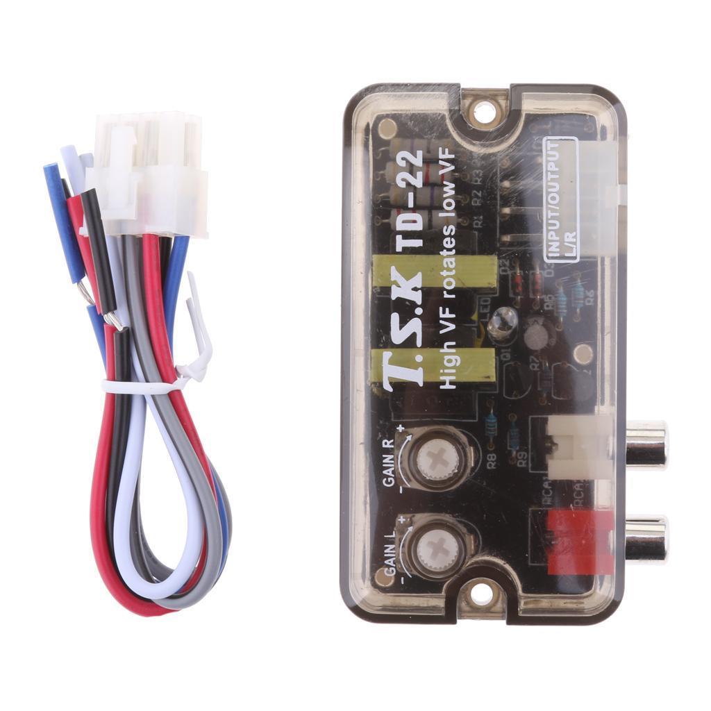 Auto Car Stereo Speaker to RCA Converter High VF to Low VF Line Level Cable