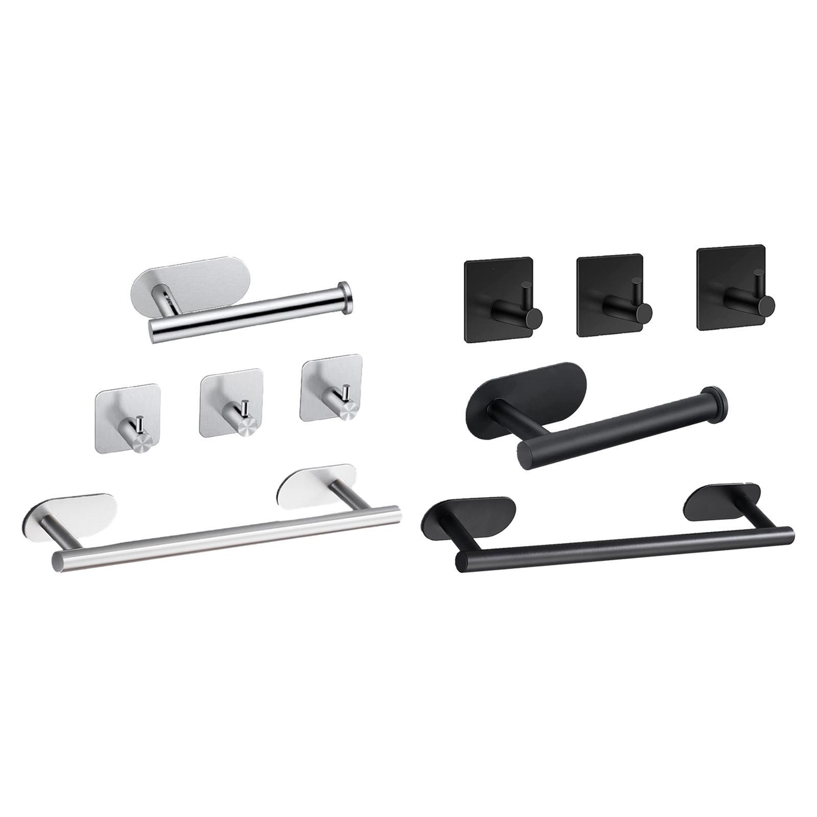 2x Wall Mounted Towel Bars Towel Hanger Towel Holder with