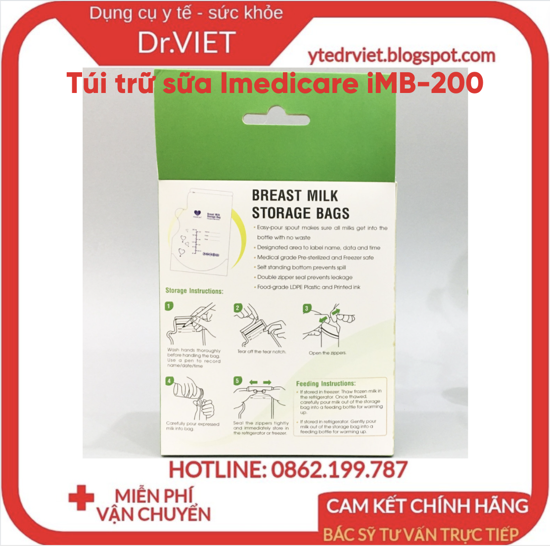 Túi trữ sữa Imedicare iMB-200