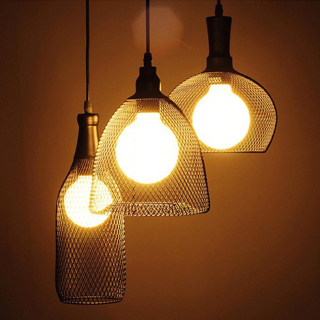 Black Metal Retro Iron Ceiling Pendant Light Chandeliers Fitting Lampshade Loft