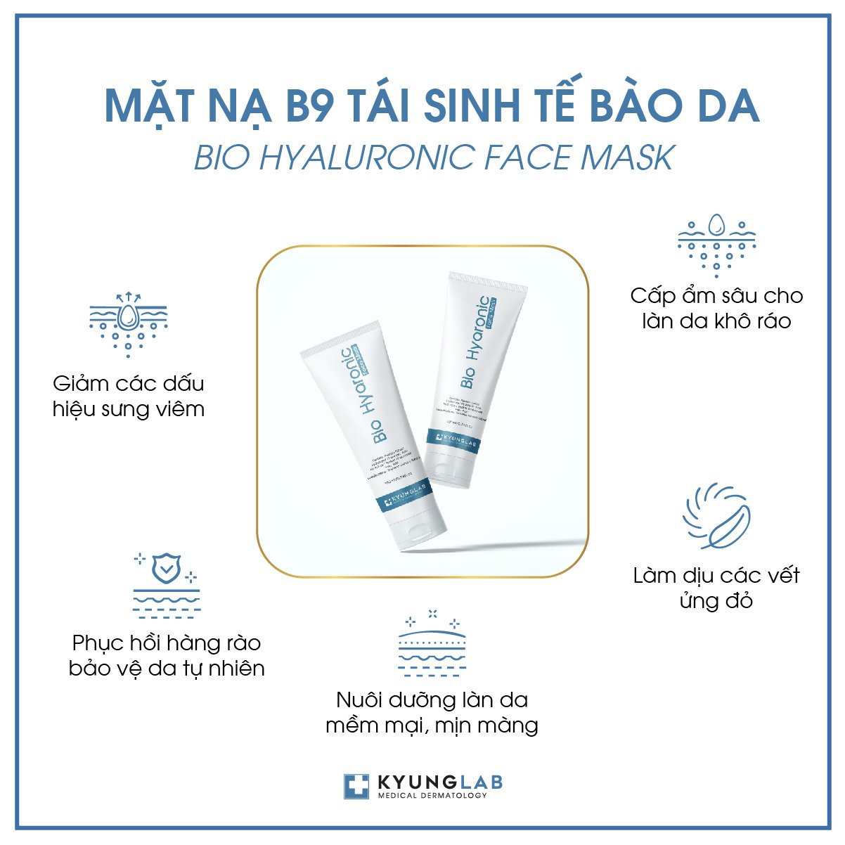 Mặt Nạ B9 Kyung Lab Bio Hyaluronic Face Mask Của Hàn Quốc 100ml