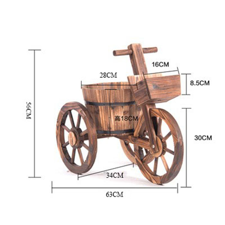 Kệ để chậu hoa cây cảnh decor sân vườn ban công ngoài trời phong cách vintage bằng gỗ thông rắn chắc bảo hành 6 tháng