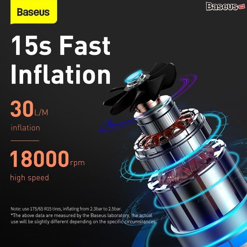 Máy bơm lốp xe hơi thế hệ mới Baseus Super Mini Inflator Pump