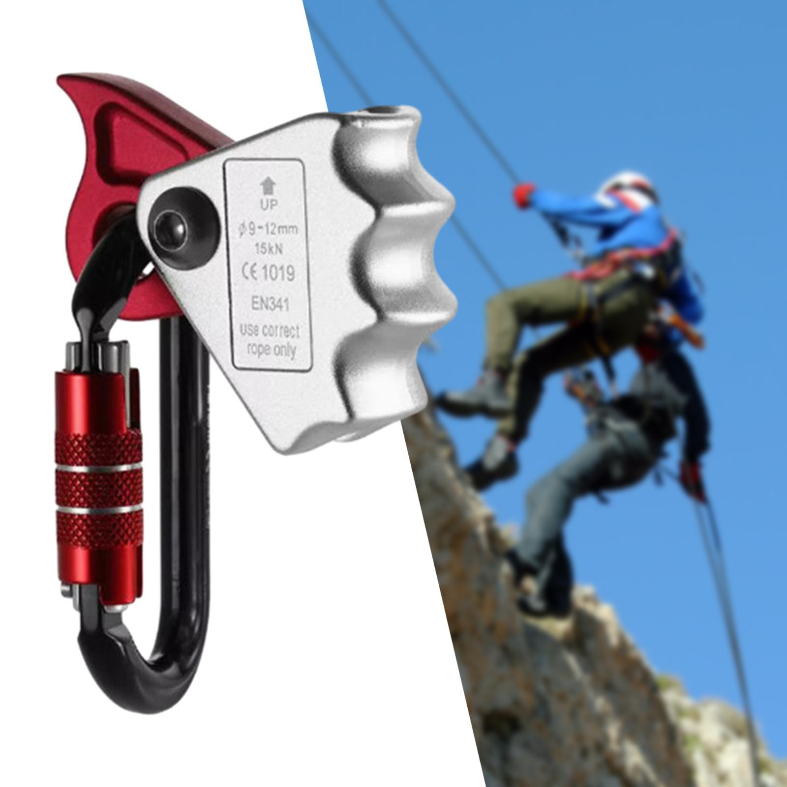 Climbing Ascender Rope Grab Auto Locking Carabiner for Rock Climbing Caving