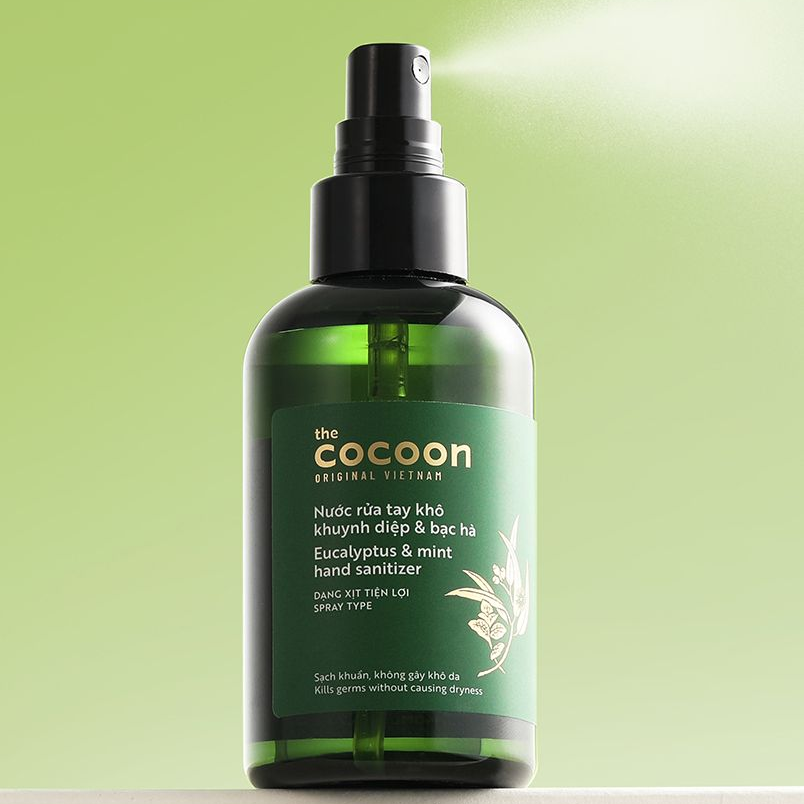 Nước Xịt Rửa Tay Khô, Vật Dụng Giúp Làm Sạch Khuẩn The Cocoon Eucalyptus &amp; Mint Hand Sanitizer