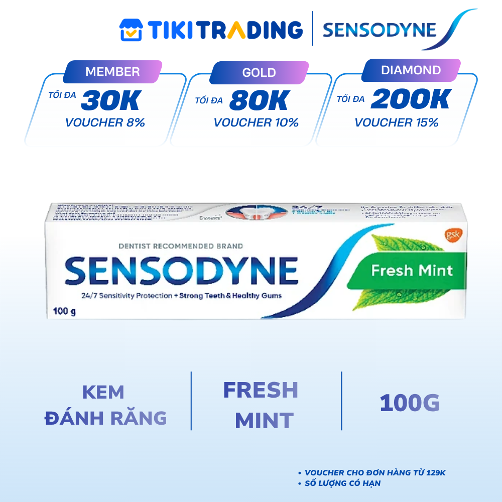 Kem đánh răng Sensodyne Freshmint 100g