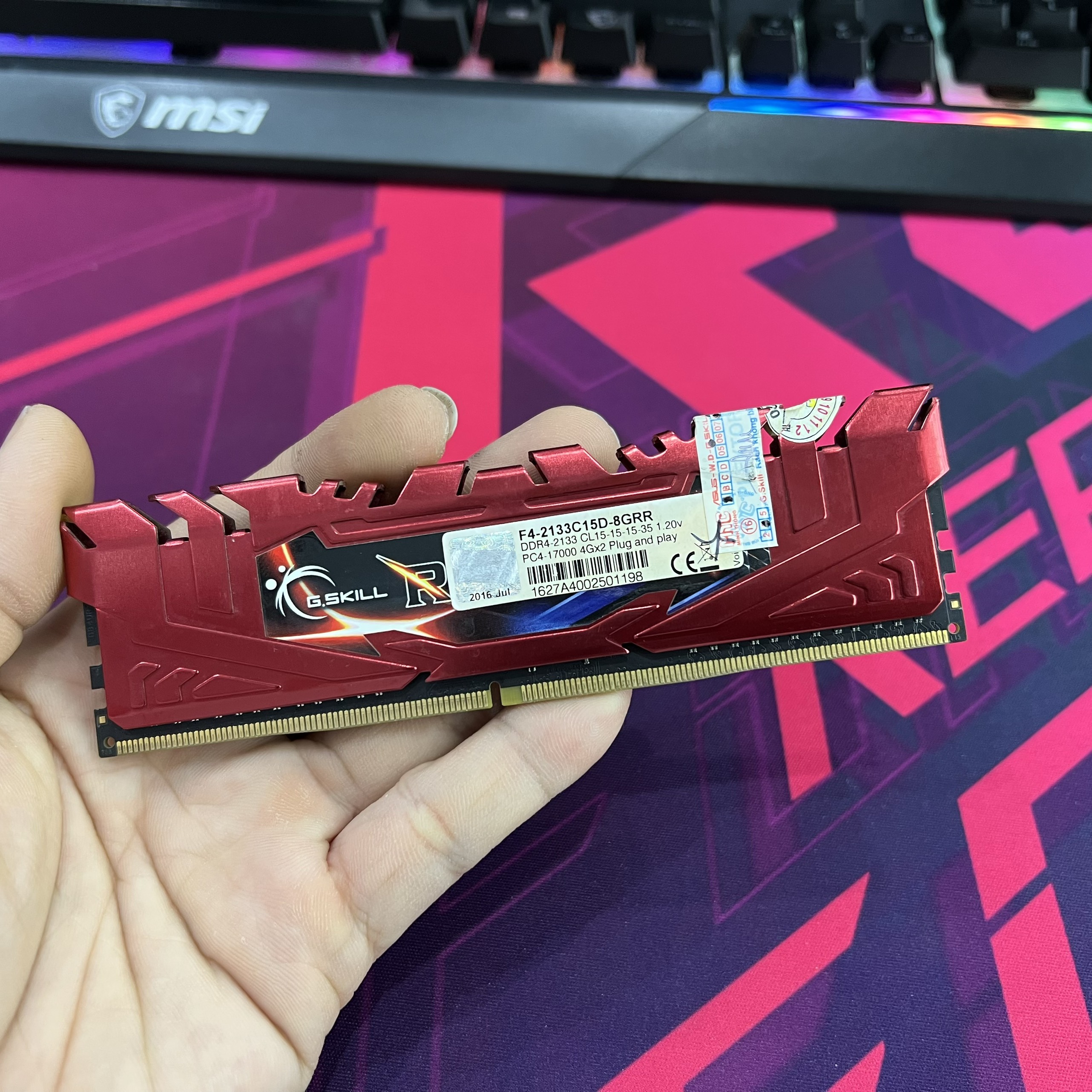 RAM GSkill RIPJAW 4 DDR4 8GB Bus 2133Mhz F4-2133C15Q-32GRR - Hàng chính hãng