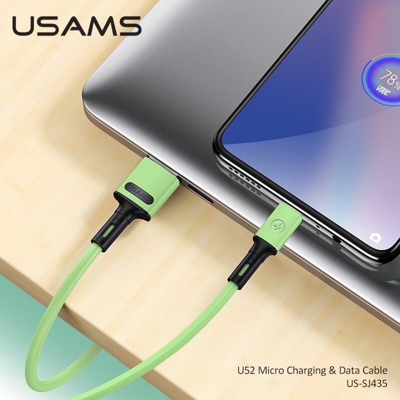 Dây cáp sạc nhanh U52 Lighn/ Type C/ Micro USB dài 1m Dây Mềm Dẻo Chống Rối Cho Iphon và Android