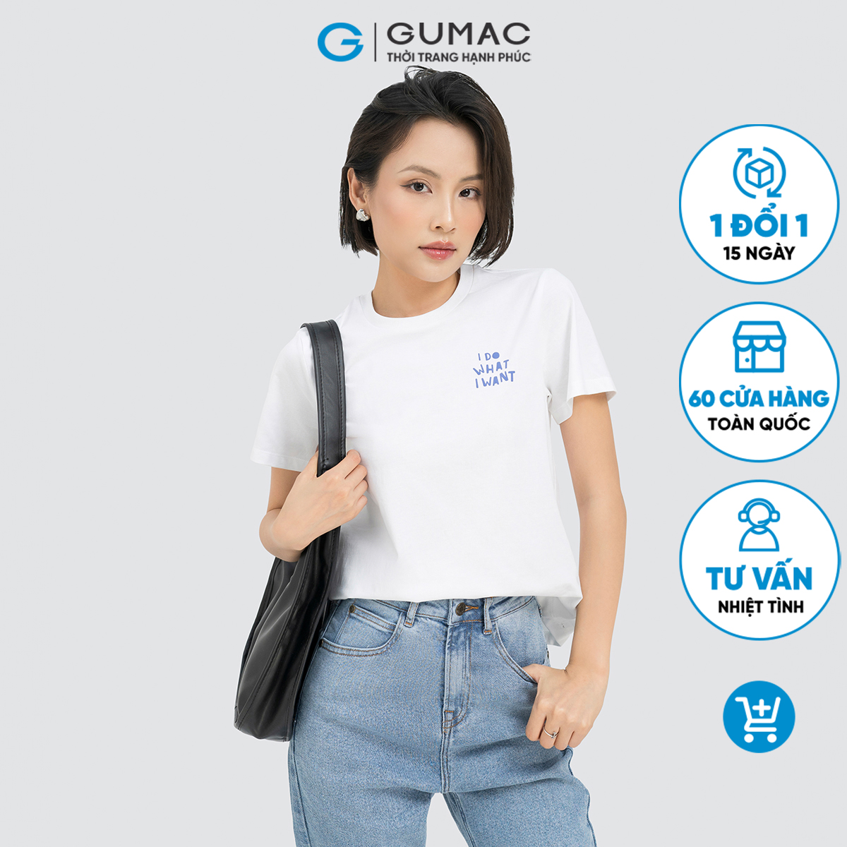 Áo thun in cổ tròn GUMAC ATD04039