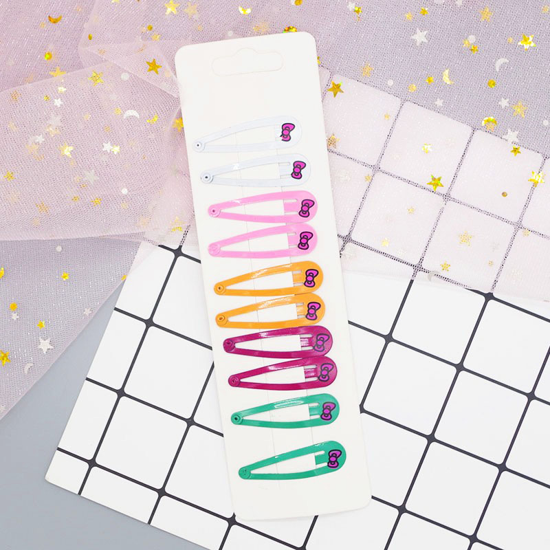 Set 10 kẹp tóc mái đủ màu sắc tươi tắn đáng yêu cho bé gái – P101