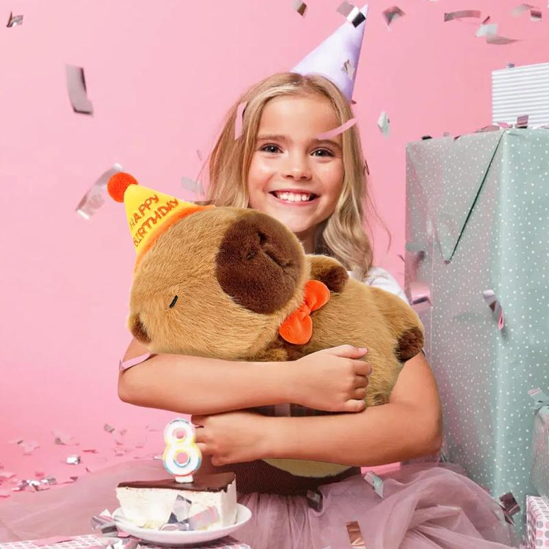 Thú Bông Capybara Đội Nón Sinh Nhật 33 cm - Nuan Nuan YHLMT33