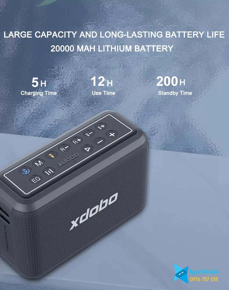 Loa nghe nhạc và hát karaoke di động Xdobo X8pro 120W Bluetooth 5.2 hàng chính hãng