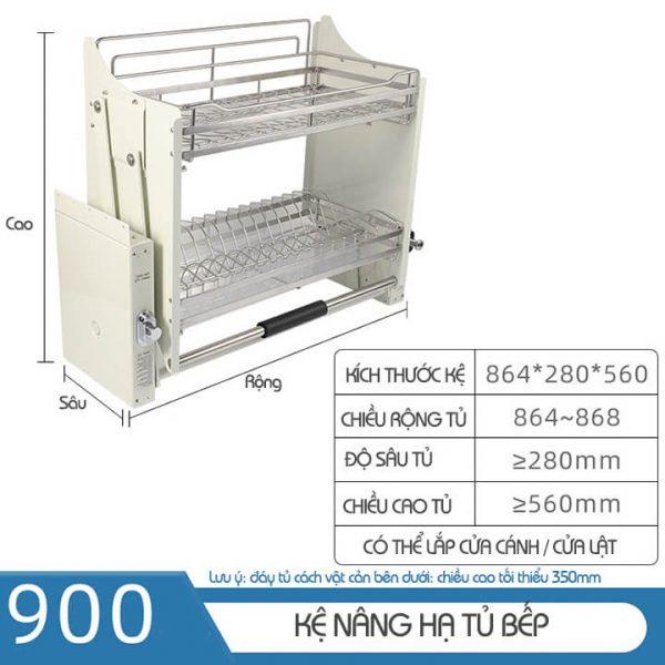 Kệ Nâng Hạ Tủ Bếp Trên Đa Năng KB13