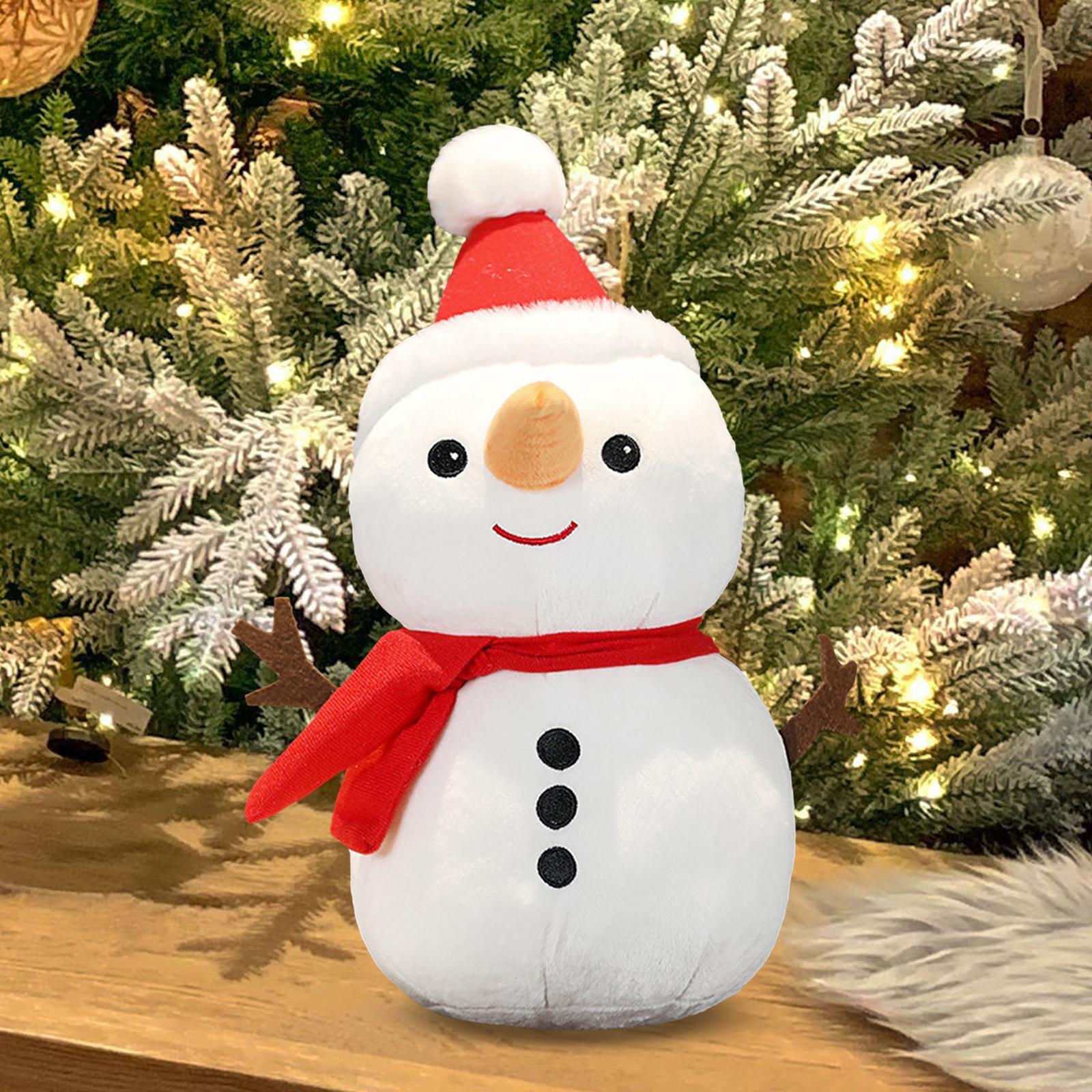 Christmas Plush Toys Snowman Plush Doll Stuffed Animal Snowman Plush Toy for Boy Girls Xmas Decorations Home, Office, Car Ornament