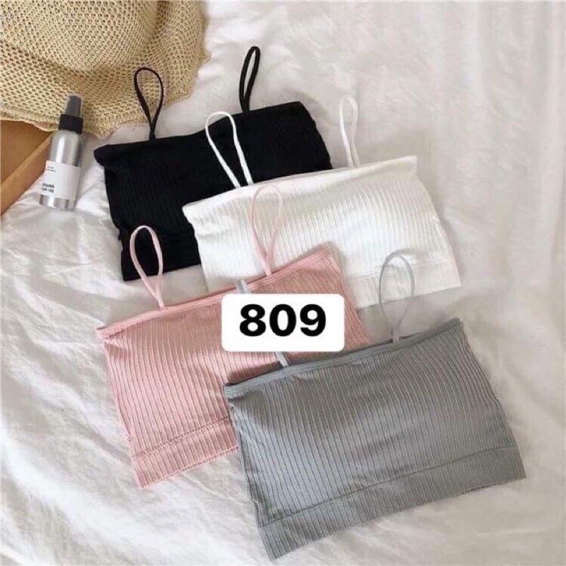 Áo bra nữ cotton tăm HANA quây ngang 2 dây 809 siêu đẹp nữ tính