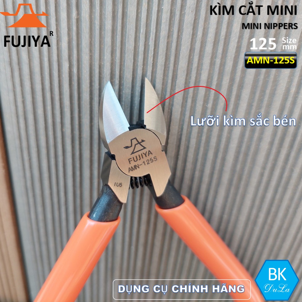 Kìm cắt dây mini 5&quot;/125mm Fujiya AMN-125S GENUINE– Kềm cắt dây thép dây đồng