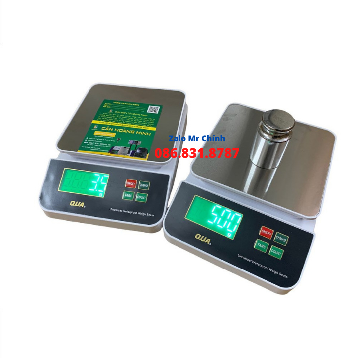 Cân Điện Tử Thực Phẩm Chống Nước Dùng Trong Nhà Bếp 5kg, 3kg QUA3/5. Chính Xác Tuyệt Đối, Chống Nước Cao. Sạc USB Tiện Dụng